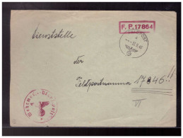 Dt- Reich (023152) Felpostbrief Stummer Stempel Feldpostnummer Durch 3 Striche Ersetzt Gelaufen 27.9-1940 - Feldpost 2. Weltkrieg