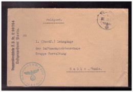 Dt- Reich (023153) Felpostbrief Stummer Stempel Feldpostnummer Durch Blocks Ersetzt Gelaufen Luftgauamt Paris - Feldpost 2. Weltkrieg