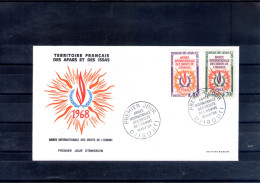 Afars Et Issas. Enveloppe Fdc. Année Internationale Des Droits De L'Homme. Djibouti. 10/08/1968 - Lettres & Documents