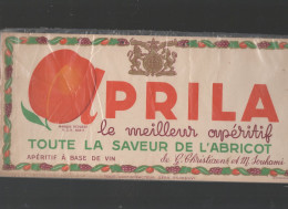 Carton Publicitaire APRILA "le Meilleur Apéritif Toute La Saveur De L'abricot " (M5831) - Targhe Di Cartone