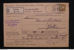 SUISSE - Carte De Recouvrement De Eclépens Pour Gollion En 1924  (Epicerie Mercerie Grandjean) - Svizzera