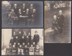 Bischofswerda 3 Fotos Mit Lehrer, Familie Und 7 Herren Mit Rs. Text "Bischofswerdaer Konferenz, 1921 - Bischofswerda