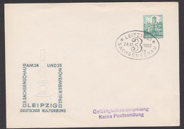 Leipzig 10 Pf. Wartburg, Ganzsache Ovaler SoSt. Sachsenschau 24.11.62, Postmeilensäule, Prägedruck - Privatumschläge - Gebraucht