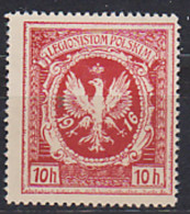 POLEN Polska Legionistom Polskim, 1916 10 H Ohne Gummi, Adler - Andere & Zonder Classificatie
