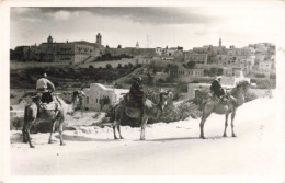 ISRAEL - Vue Général Sur Bethlehem - Trois Hommes Sur Des Dromadaires - Carte Postale Ancienne - Israël