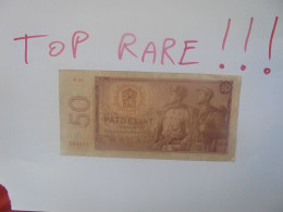 +++TOP RARE !!!+++TCHECOSLOVAQUIE 50 KORUN 1964 Préfix "K" Circuler COTES:350-1000$ TRES RARE !!! (B.30) - Tchécoslovaquie