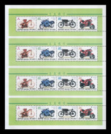 North Korea 2006 Mih. 5144/47 Motorcycles (sheet Of 4 Booklet Sheets) MNH ** - Corée Du Nord