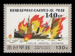 North Korea 2006 Mih. 5148 Sinking Down Of The US Aggressive Ship General Sherman MNH ** - Corée Du Nord