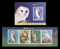 North Korea 2006 Mih. 5149/52 Fauna. Birds. Owls (booklet) MNH ** - Corée Du Nord