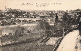 FRANCE - Limoges - Vue Panoramique Sur La Vienne Prise Du Viaduc -  Carte Postale Ancienne - Limoges