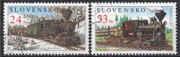 SLOVAKIA 521-522,used,falc Hinged,trains - Usati