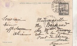 Vatican Carte Postale 9/10/1933 Pour Pont De Cherisy Isère France - Storia Postale