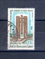 Afars Et Issas. Monument Aux Forces Françaises Libres. 1969 - Oblitérés