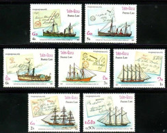 Laos 1987 Sailing Ship Steam Ship Letter​​​​​​​，MNH 7v - Laos