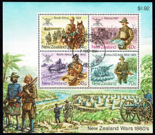 New Zealand 1984 Military History - Wars Minisheet Used - Gebraucht