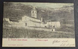 Cartolina S. Vincent - La Chiesa E Vigneti (Valle D'Aosta)                                                               - Aosta