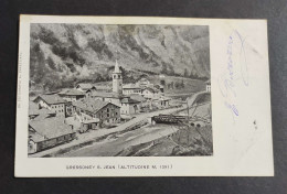 Cartolina Gressoney S. Jean - (Altitudine M. 1391)                                                                       - Aosta