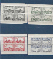 Exposition Philatelique Poste Aérienne Paris 1943 Bloc De 4 (rouge-vert-bleu-noir) - Briefmarkenmessen