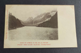 Cartolina Lago Di Combal E Col De La Seigne - (Valle Dell'Allée Blanche Courmayeur)                                     - Aosta