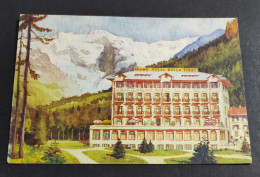 Cartolina Gressoney La Trinité - Grand Hotel Busca Thédy                                                               - Aosta