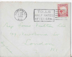 Lettre De Auckland à Londres 1935 - Storia Postale