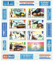 ANTIGUA  , HOJA BLOQUE  ANIVERSARIO UNION POSTAL   MNH  ** - 1960-1981 Autonomie Interne