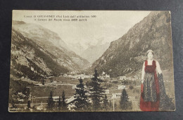 Cartolina Conca Di Gressoney (Val Lys) E Catena Del Monte Rosa                                                           - Aosta