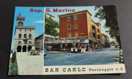 Cartolina Rep. San Marino - Palazzo Del Governo - Bar Carlo                                                              - San Marino