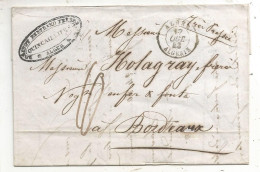 Lettre, Préphilatélie XIX E Siècle, Colonie, ALGERIE, ALGER, 1843, à BORDEAUX, 3 Scans - 1801-1848: Vorläufer XIX