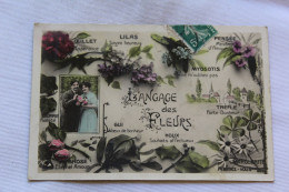 Cpa 1911, Langage Des Fleurs, Fantaisie, Romantique - Colecciones Y Lotes