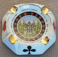 Petit Cendrier : "Monte Carlo, Faites Vos Jeux, Les Jeux Sont Faits, Rien Ne Va Plus" En Porcelaine De Limoges - Limoges (FRA)