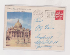 VATICAN 1949  Nice Postal Stationery  To Germany - Brieven En Documenten