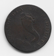 T35 - GRAN BRETAÑA - 1794 - 1/2 PENNY TOKEN - CONCORDIA ET FIDELITAS - INVERN - Andere & Zonder Classificatie