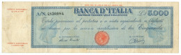 5000 LIRE TITOLO PROVVISORIO TESTINA REPUBBLICA ITALIANA 12/07/1947 QBB - Altri & Non Classificati