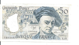 FRANCE 50 FRANCS 1989 VF P 152 D - 50 F 1976-1992 ''quentin De La Tour''