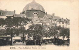 [-10%] BELGIQUE - Liège - Place Du Marché - Bourse Aux Grains - Carte Postale Ancienne - Liege