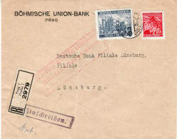 BOHEMIA & MORAVIA 1941 R -  LETTER SENT FROM PRAG TO LUENEBURG - Briefe U. Dokumente