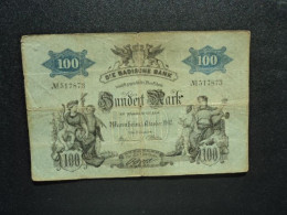 BADE : 100 MARK   1.10.1902    CA BAD4 * / P S905     B+ - …-1871: Altdeutschland