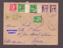 Algérie Lettre Avec Différentes Surcharges Dont Surcharge Manuelle EA Cachet 1962 , Recommandée Bougie Cinq Fontaines - Lettres & Documents