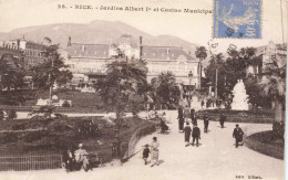 FRANCE - Nice - Jardins Albert 1er Et Casino Municipal  - Animé - Carte Postale Ancienne - Cartas Panorámicas