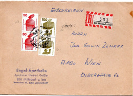 69653 - Bund - 1975 - 2@100Pfg Unfall MiF A R-Bf MUEHLDORF -> Oesterreich - Storia Postale