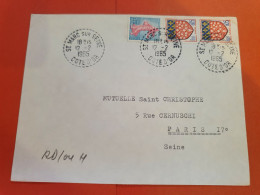 Oblitération Pointillé De St Marc Sur Seine Sur Enveloppe Pour Paris En 1965 - Réf 2112 - 1961-....