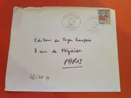 Oblitération Pointillé De Vercheny Sur Enveloppe Pour Paris En 1965 - Réf 2114 - 1961-....