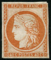 ** N°5g 40c Orange Réimp - B - 1849-1850 Cérès