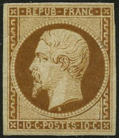 (*) N°9 10c Bistre, Neuf Sans Gomme, RARE - TB - 1852 Louis-Napoleon