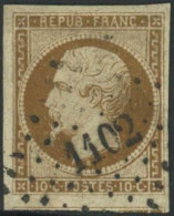 Obl. N°9 10c Bistre, Jolie Pièce - TB - 1852 Luis-Napoléon