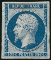 ** N°10c 25c Bleu, Réimp - TB - 1852 Louis-Napoléon