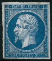 ** N°14A 20c Bleu, Type I - TB - 1853-1860 Napoléon III.