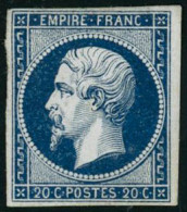 ** N°14Aa 20c Bleu Foncé, Type I - TB - 1853-1860 Napoléon III