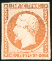 * N°16 40c Orange, Signé JF Brun - TB - 1853-1860 Napoléon III.